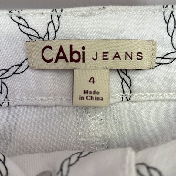 CAbi Cropped Nautical White Jeans - Picture 3 of 4